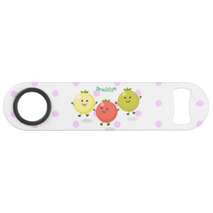 Cute cherry tomatoes cartoon illustration bar key