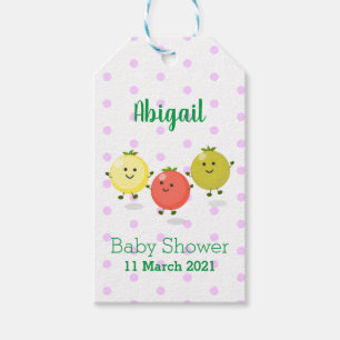 Cute cherry tomatoes cartoon illustration  gift tags