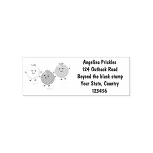 Cute cherry tomatoes cartoon illustration self-inking stamp