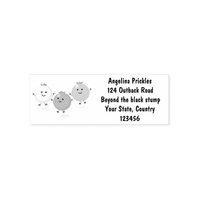 Cute cherry tomatoes cartoon illustration self-inking stamp (Design)