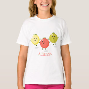 Cute cherry tomatoes cartoon illustration T-Shirt