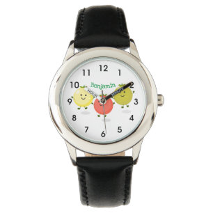 Cute cherry tomatoes cartoon illustration watch