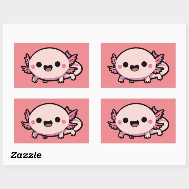 Cute Chibi Axolotl Sticker (Sheet)