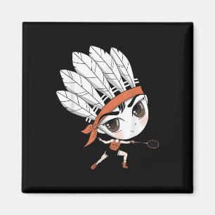 Cute Chibi Badminton Birdie Manga Cartoon Magnet
