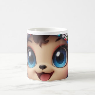 Cute Chibi Bear in Graffiti Butterfly Hoodie – Kaw Coffee Mug