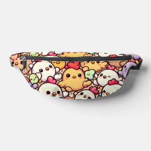 Cute Chibi Chicken Pattern Design Fanny Pack