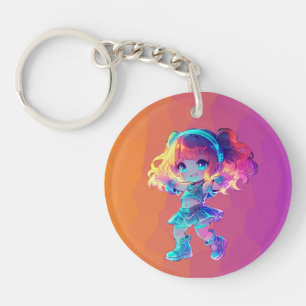 Cute Chibi Danser 2 Porte - clé