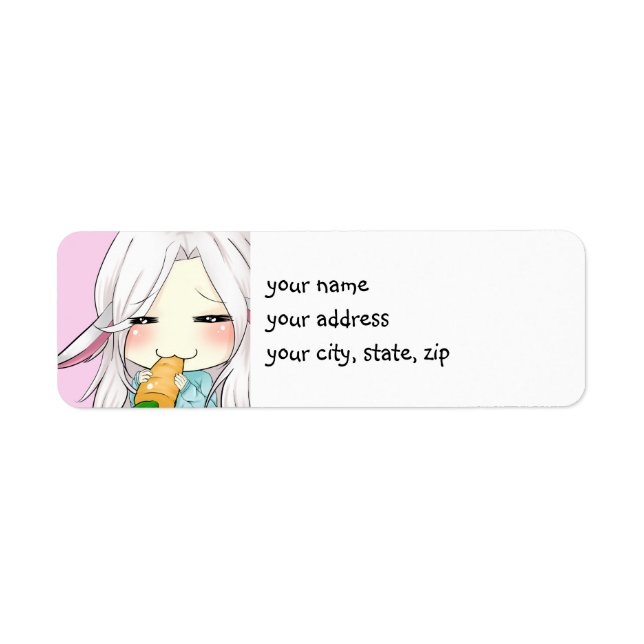 Cute chibi fille avec des oreilles de lapin ret ét (Devant)