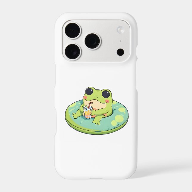 Cute Chibi Frog Summer Pool Day Lemonade Design (Back)
