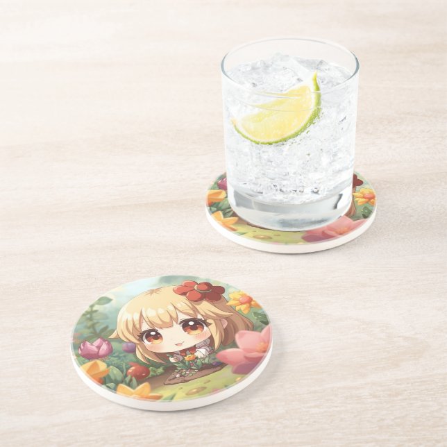 Cute Chibi Gardening Coaster (Side)