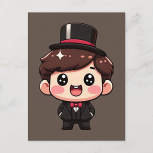 Cute Chibi Gentleman Postcard