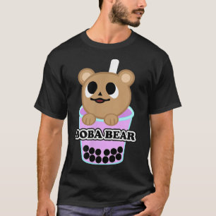 Cute Chibi Kawaii Animal Bear Boba Tea Anime Bubbl T-Shirt
