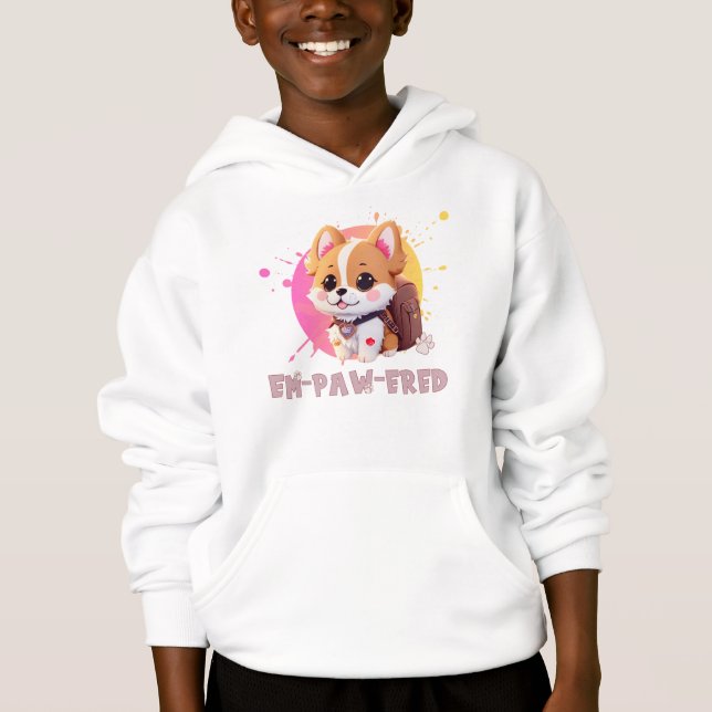 Cute Chibi Kawaii Corgi Name School Year on Back (Front)