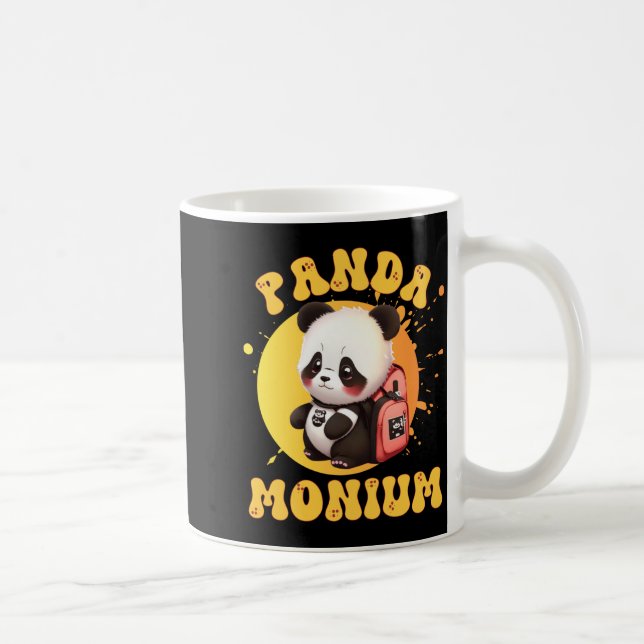Cute Chibi Kawaii Panda Name School Year On Back B Coffee Mug (Right)