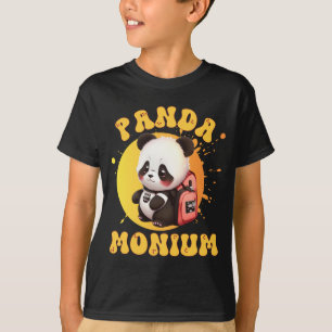 Cute Chibi Kawaii Panda Name School Year On Back B T-Shirt