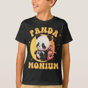 Cute Chibi Kawaii Panda Name School Year On Back B T-Shirt