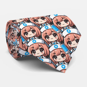 Cute Chibi Nurse - healthcare, anime, medical Tie