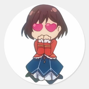 Cute Chibi Rae Taylor from WataOshi   IFTV Classic Round Sticker