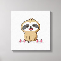 Cute Chibi Sloth Workout � Funny Kawaii Gym Animal