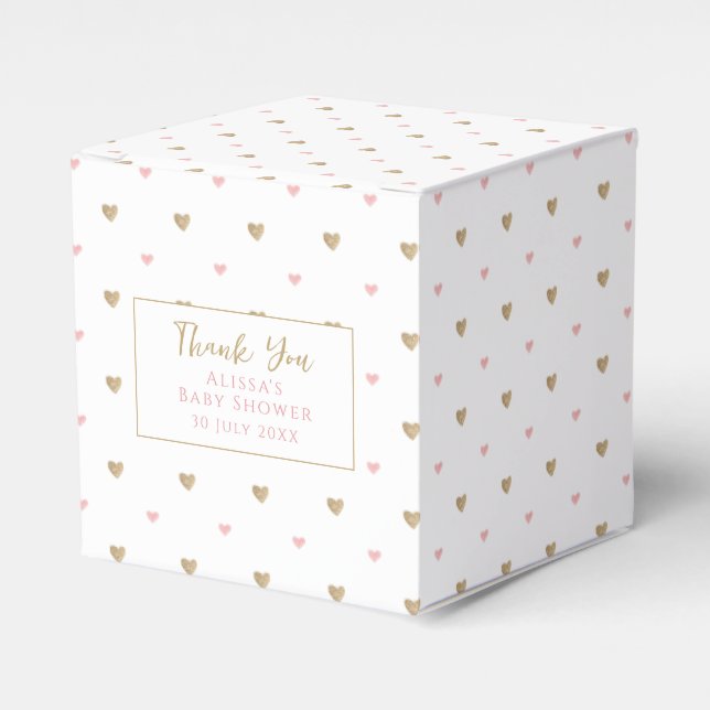 Cute Chic Baby Shower Favor Box (Front Side)