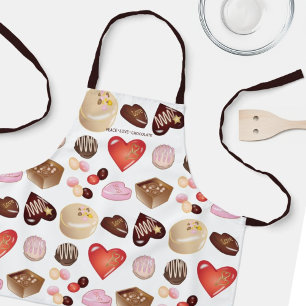 Cute Chic Colourful Chocolate Candy Heart Kids Apron