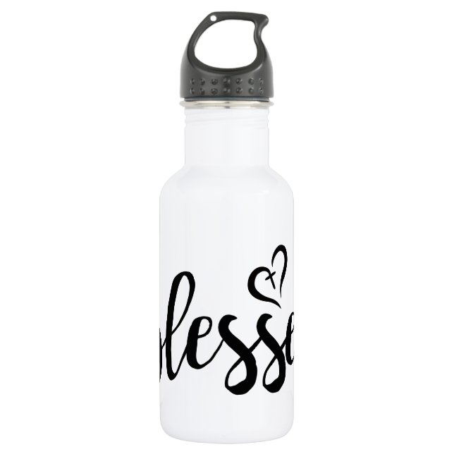 cute chic SIMPLY BLESSED | 532 Ml Water Bottle (Front)