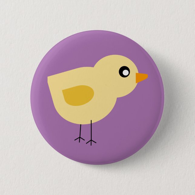 Cute Chick 2 Inch Round Button (Front)