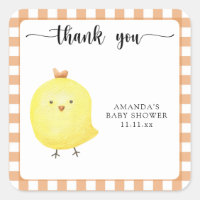 Cute Chick baby shower thank you