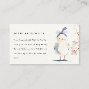 Cute Chick Farm Floral Display Shower Baby Shower Enclosure Card