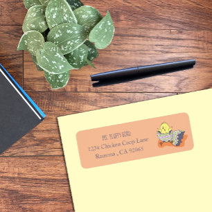 Cute Chick in Egg Shell Return Address Labels