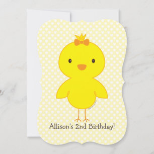 Cute chick invitation