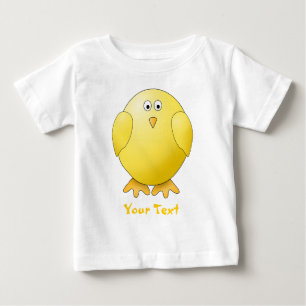 Cute Chick. Little Yellow Bird. Custom Text Baby T-Shirt
