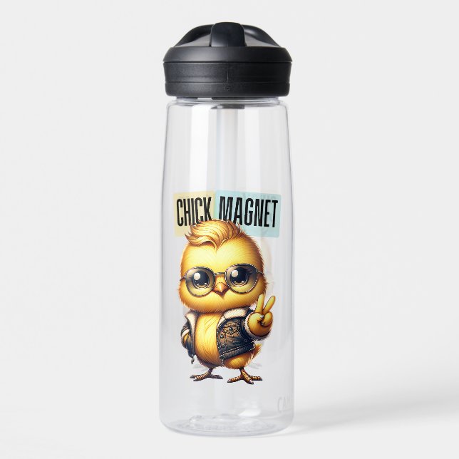 Cute Chick Magnet Funny Easter-54546 Water Bottle (Front)