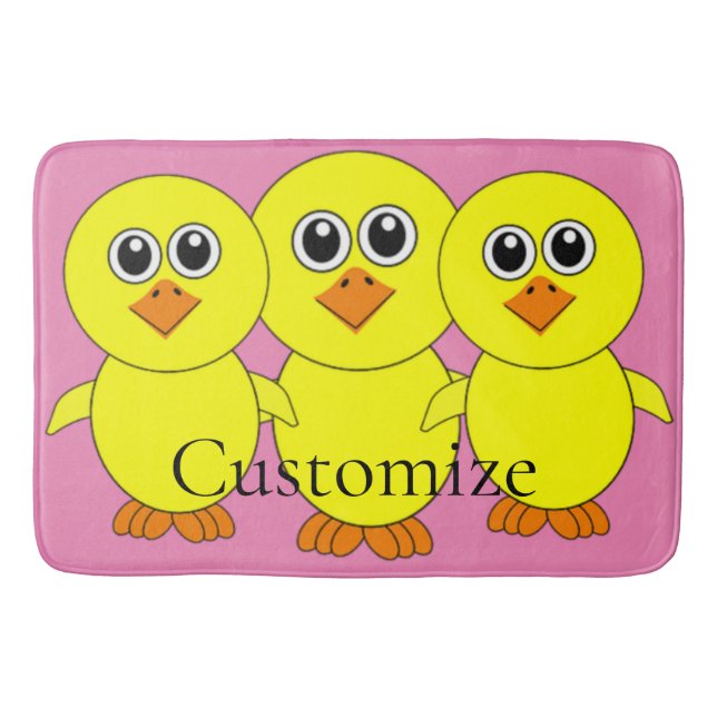 Cute Chick Thunder_Cove  Bath Mat (Front)
