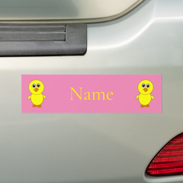 Cute Chick Thunder_Cove Bumper Sticker (On Car)