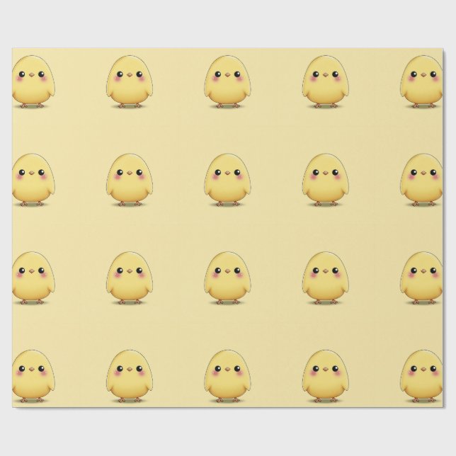 Cute Chick Wrapping Paper Adorable Baby Chick Gift (Flat)