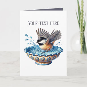 Cute Chickadee bird lovers Card