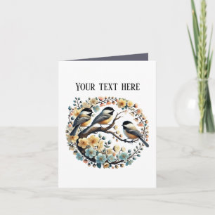 Cute Chickadee bird lovers Card