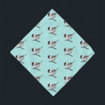 Cute chickadee bird pattern on light blue bandana<br><div class="desc">Cute chickadee bird pattern on light blue background.</div>