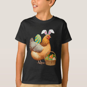 Cute Chicken And Bunny Ears Easter Egg Easter Day T-Shirt