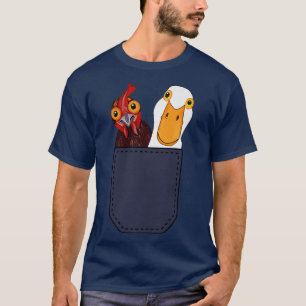 Cute Chicken and Duck in a Pocket  T-Shirt