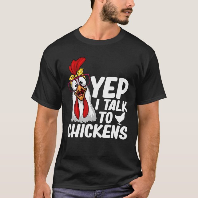 Cute Chicken Art For Men Women Kids Chicken Farmer T-Shirt (Front)