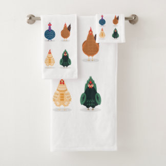 Cute Chicken Bath Towel Set