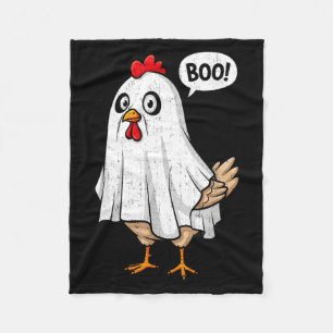 Cute Chicken Boo Funny Halloween Costume Men Women Fleece Blanket