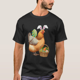 Cute Chicken & Bunny Ears Easter Egg Easter Day Bo T-Shirt