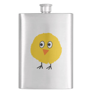 Cute chicken cartoon hip flask