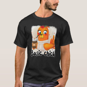 Cute chicken chick hen rooster farm fall thanksgiv T-Shirt