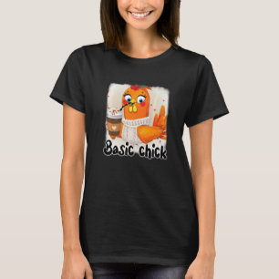 Cute chicken chick hen rooster farm fall thanksgiv T-Shirt