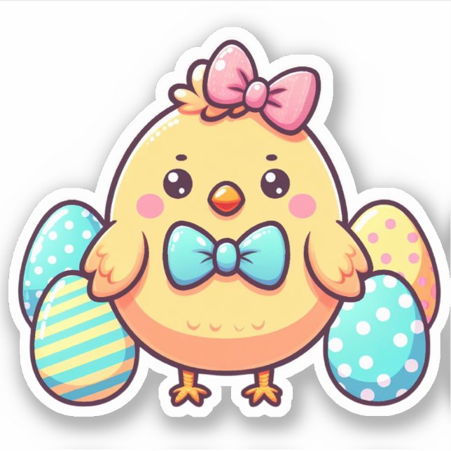 cute chicken die cut (Front)