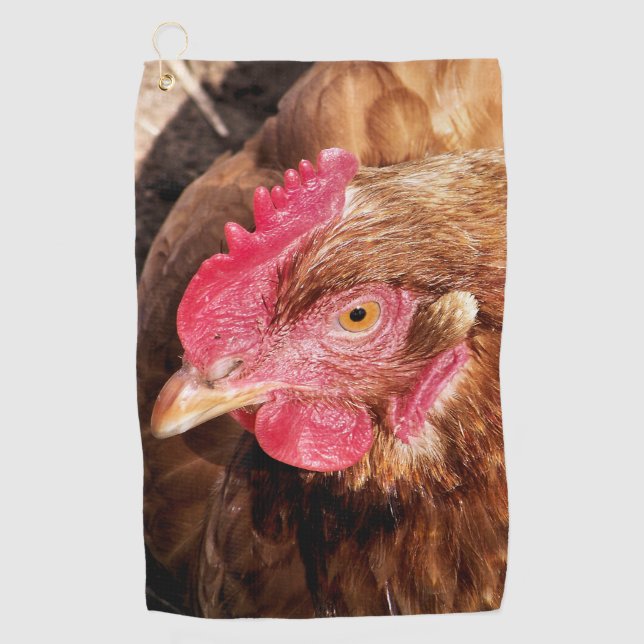 CUTE CHICKEN   GOLF TOWEL (Front)